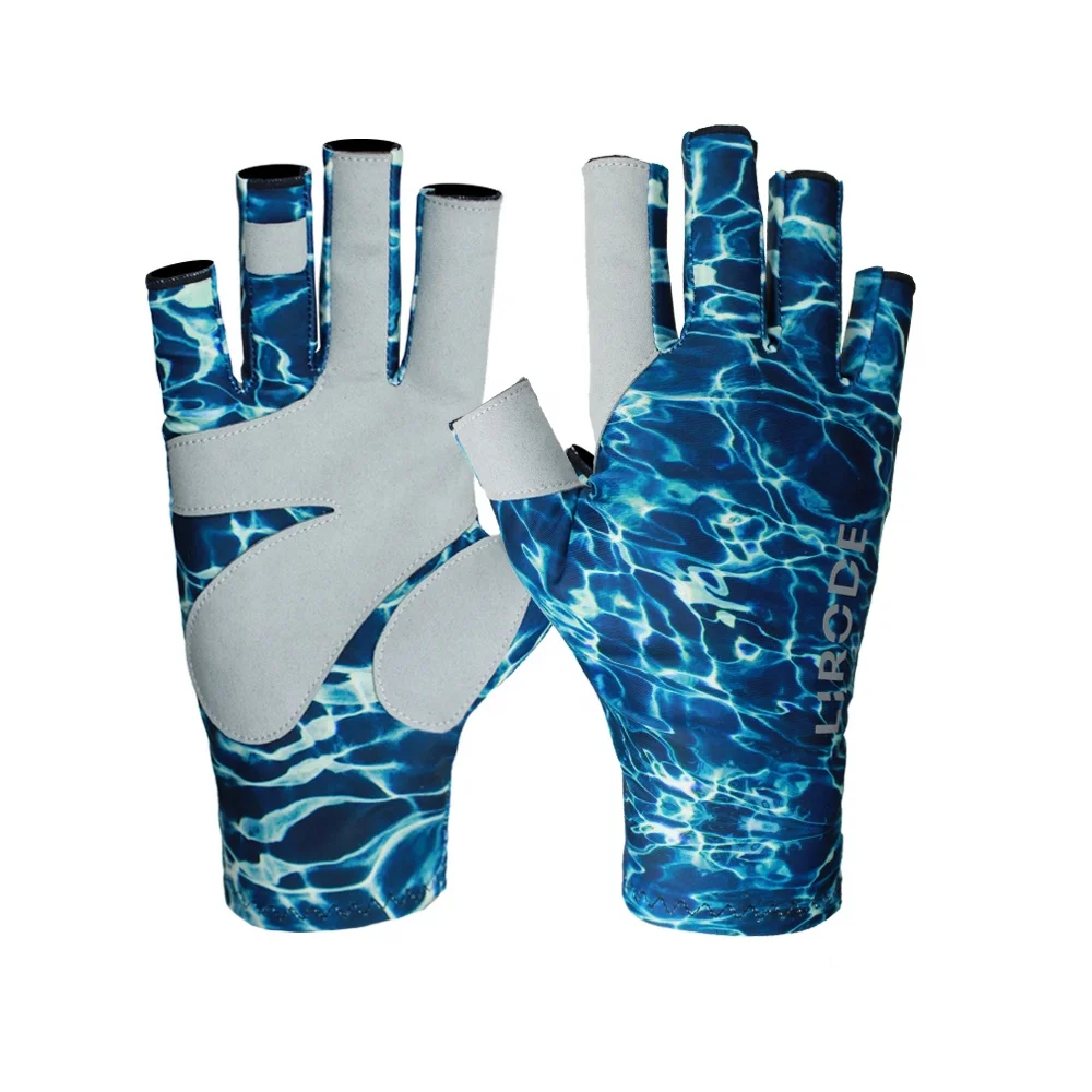 New Men Women UPF 50+ SPF Paddling Cycling Rowing Driving Technical Gear Gloves Sun Protection Fingerless Fishing Glove