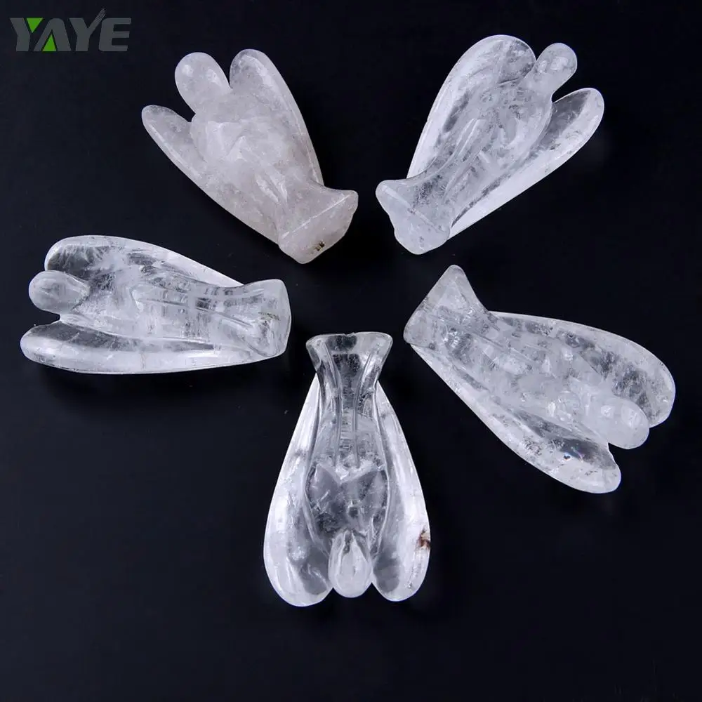 Бог Ангел/Ангел для рейки лечения/розовый кварц, Синий кружевной Агат драгоценный камень резной Ангел