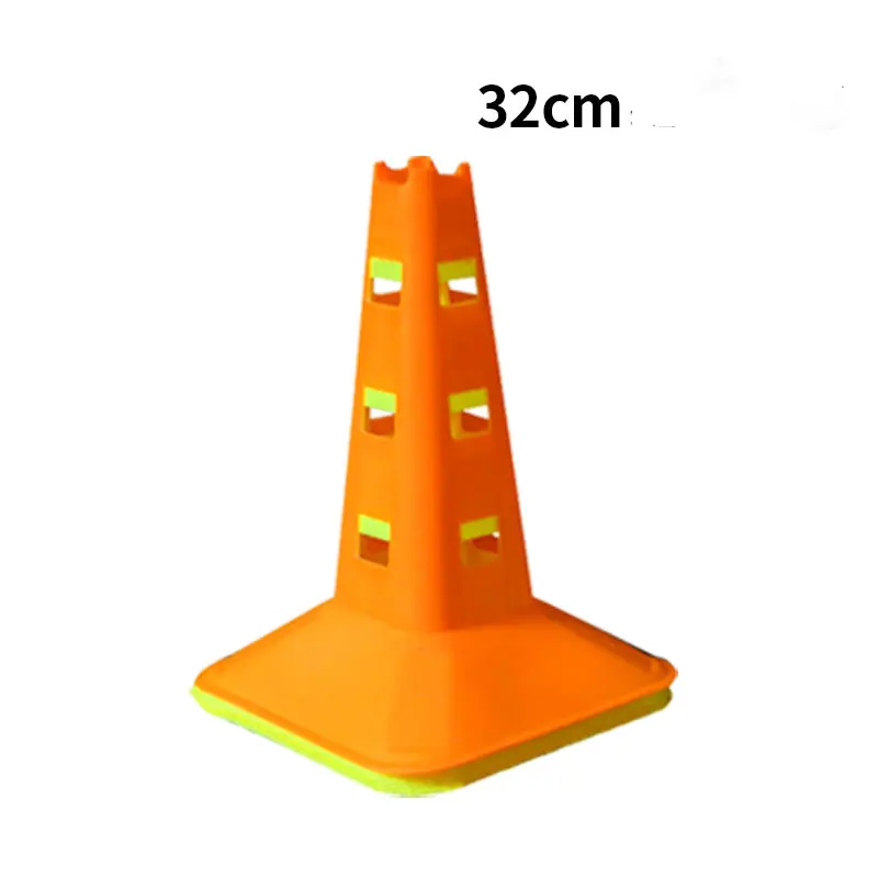 9 Inch Assorted color plastic sports cones with holes Agility cones Soccer