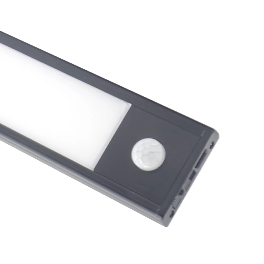 3.3W 80CM Warm / Cold White Light Ultra-Thin USB Rechargeable Motion Sensor Cabinet Light