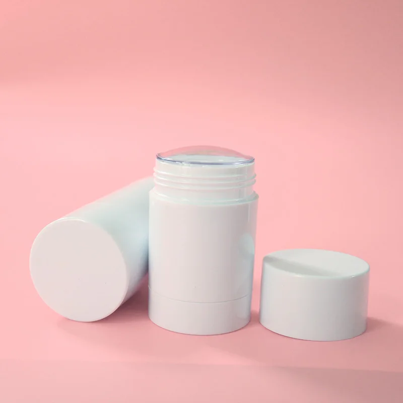 Empty Cosmetic Packaging Flat AS Plastic Eco Deodorant Stick Bottle Roll Up Round Soft Plastic Deo Stick Containers