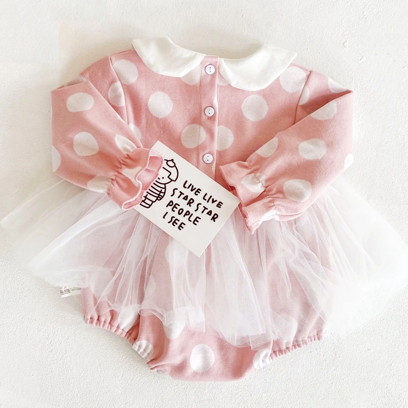 
Economical Custom Design Casual Girls Bows Princess Lace Dresses Knit Peter Pan Collar Romper Baby Layered Dress 