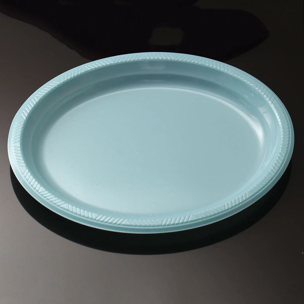 2024 New Arrival Plastic Plate Black 2024 Best Selling Disposable Plastic Colorful Tableware Discs Can Hold Dessert Cakes