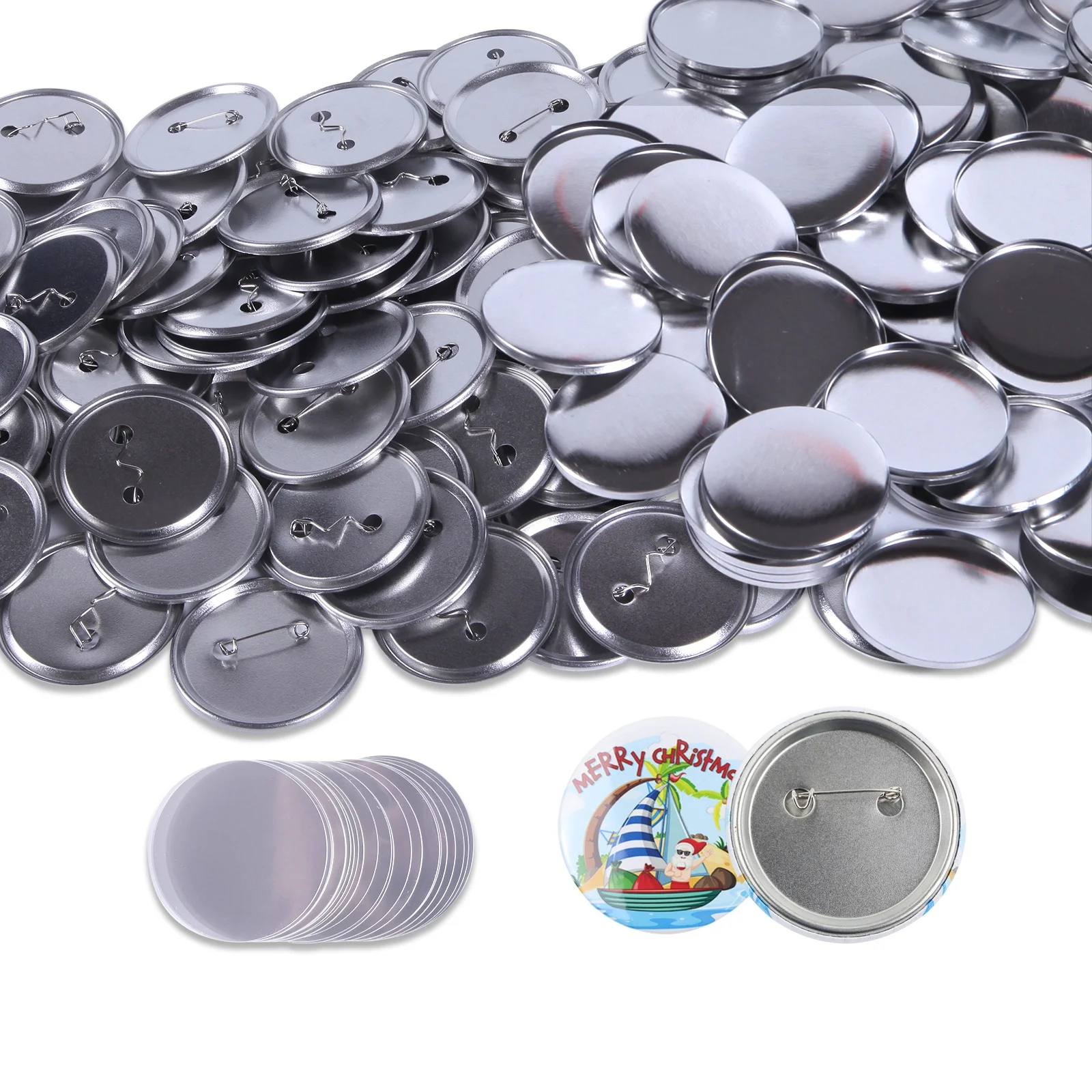 58mm(2.25in)  Button Parts Supplies Blank Pin Button Badge Material, Round Pin for button maker machine