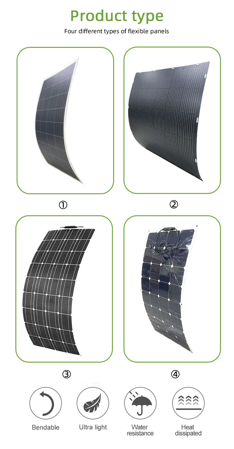 fullsun factory Light Wegith Rollable Thin Film Home Use Solar Roof Solares Paneles Solar Flexible Panels