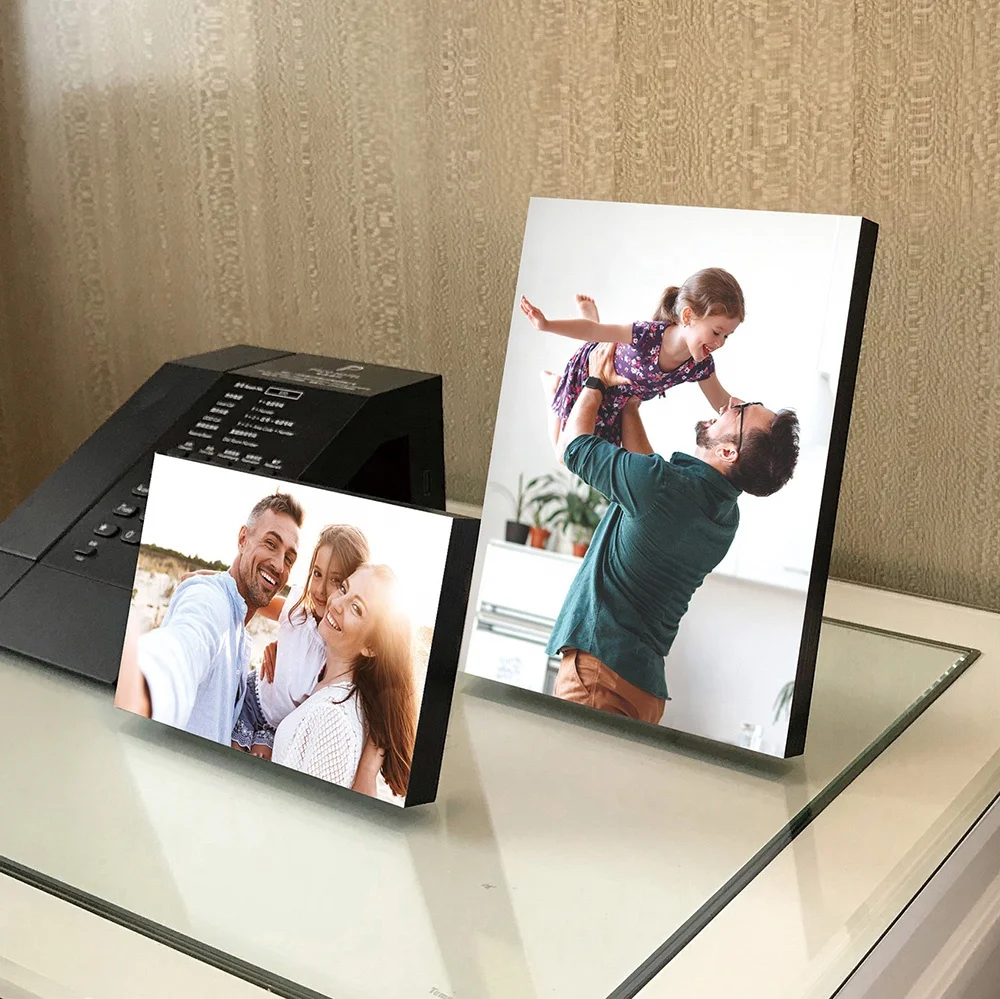 Factory Direct Sale 4*6/5*7/6*8/8*10/A4/11*14 Luxury Fashion Photo Block MDF Photo Panel Wall Art for Home Decoration