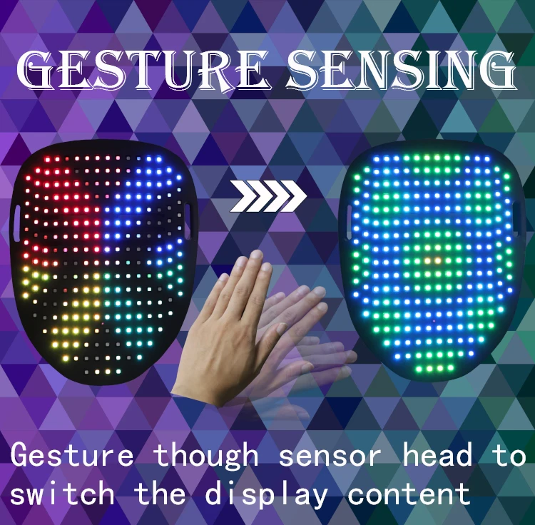 Costume Cosplay Glowing Masker Flash Horror LED Mask Halloween Mask Atmosphere Props Party Mask