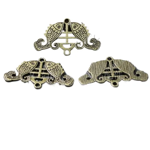 geqiao A4876 DIY Accessories Vintage Double Fish Handmade wholesale 2012 new