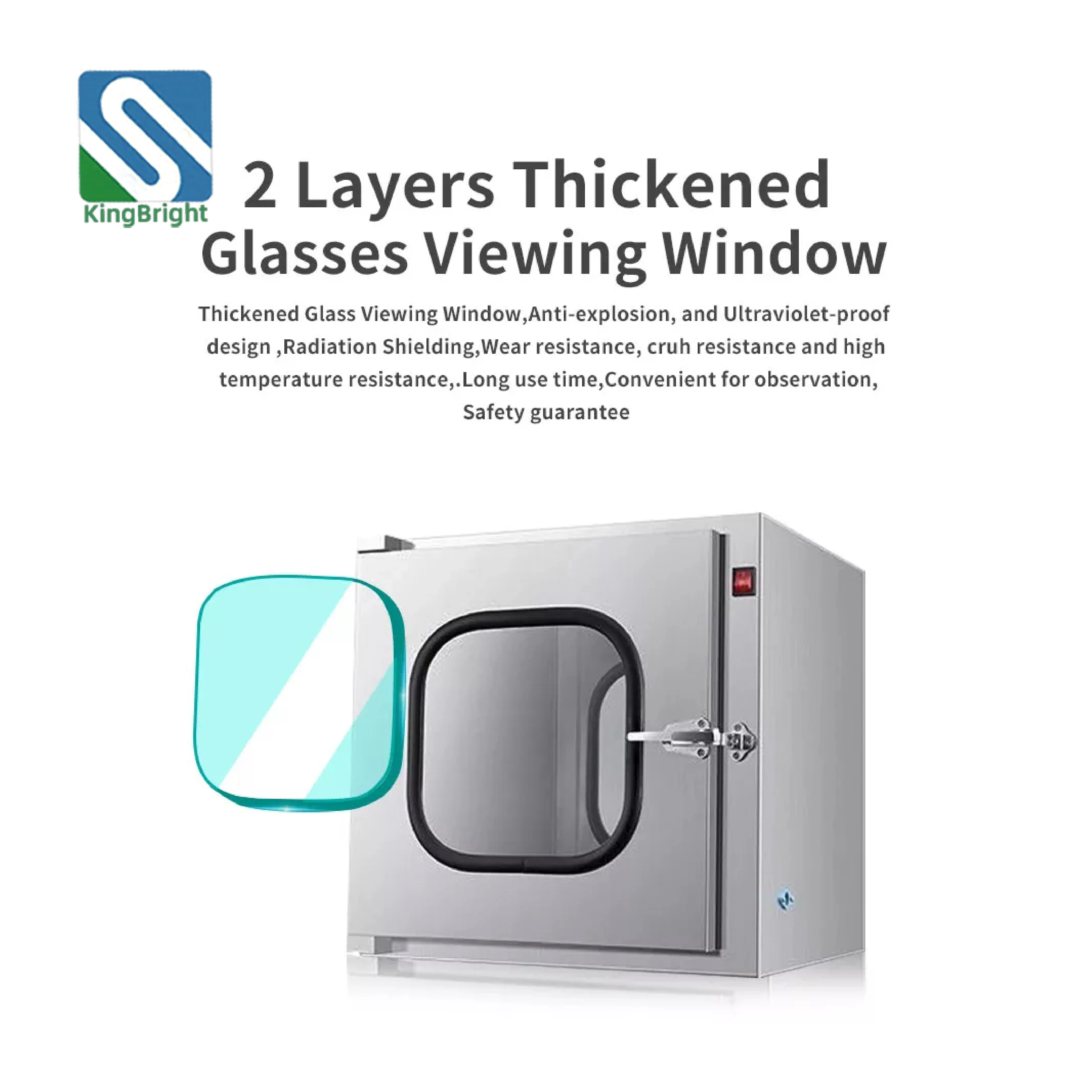 New product high clean transfer window with dop detection port and differential pressure gauge clean transfer window