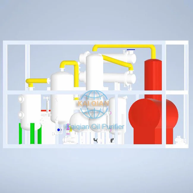 Waste oil refinery black oil cracking distillation plant