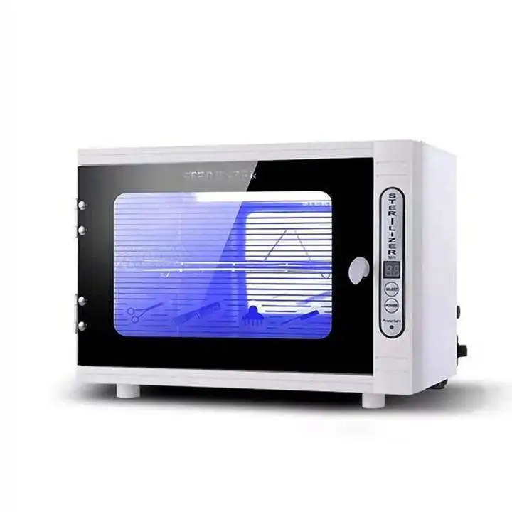 2022 Led Display UV Ozone Hot Sterilizer Towel Dryer Heater Warmer Rail Transparent Glass Door Cabinets Machine for Salon