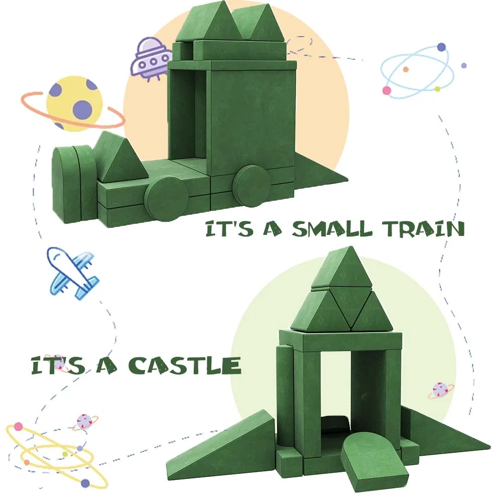 Saien 25pcs modular furniture kid couch for children baby playhouse toy set modular foam play sofa modular segmented kid sofa