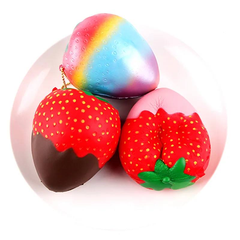 2021 HOT! galaxy series squishy toy  slow rising jumbo colorful  chocolate strawberry/ rainbow strawberry squishy toys