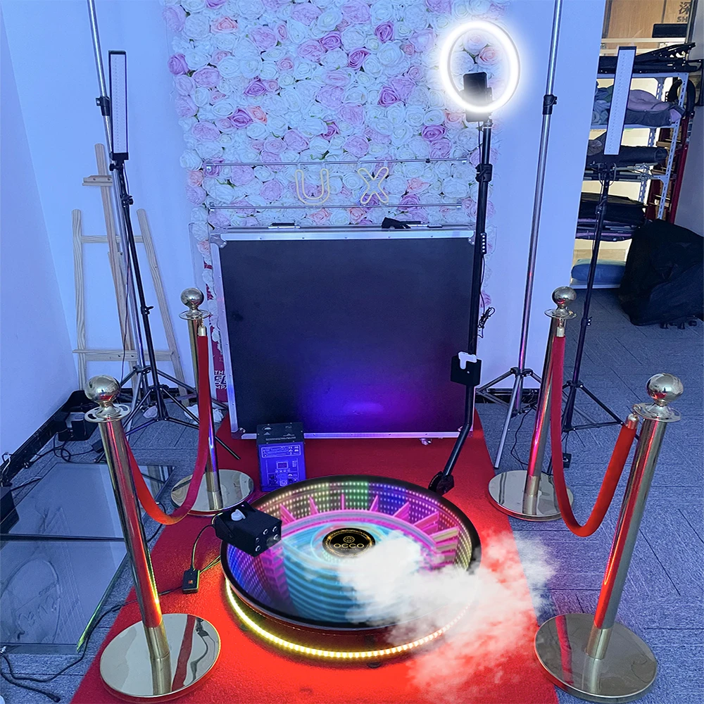 360 фотобудка Grace Neewer для ночного клуба видео вращающаяся сценическое осветительное оборудование