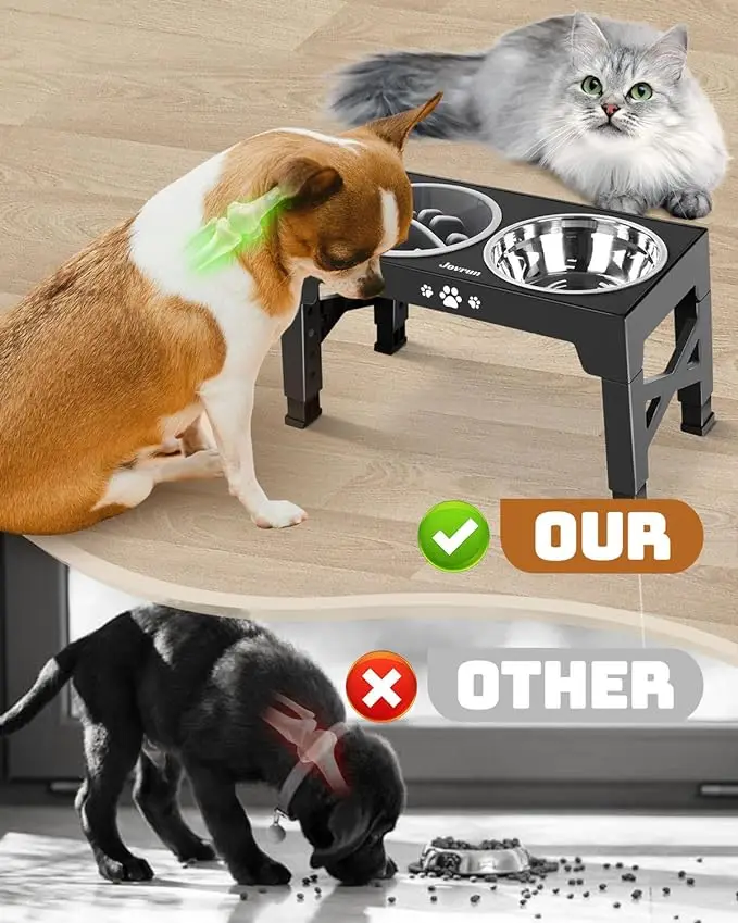 OF Wholesale 2 in 1 Lifting Elevated Cat Dog Feeder  Slow Food Feeder Bowl