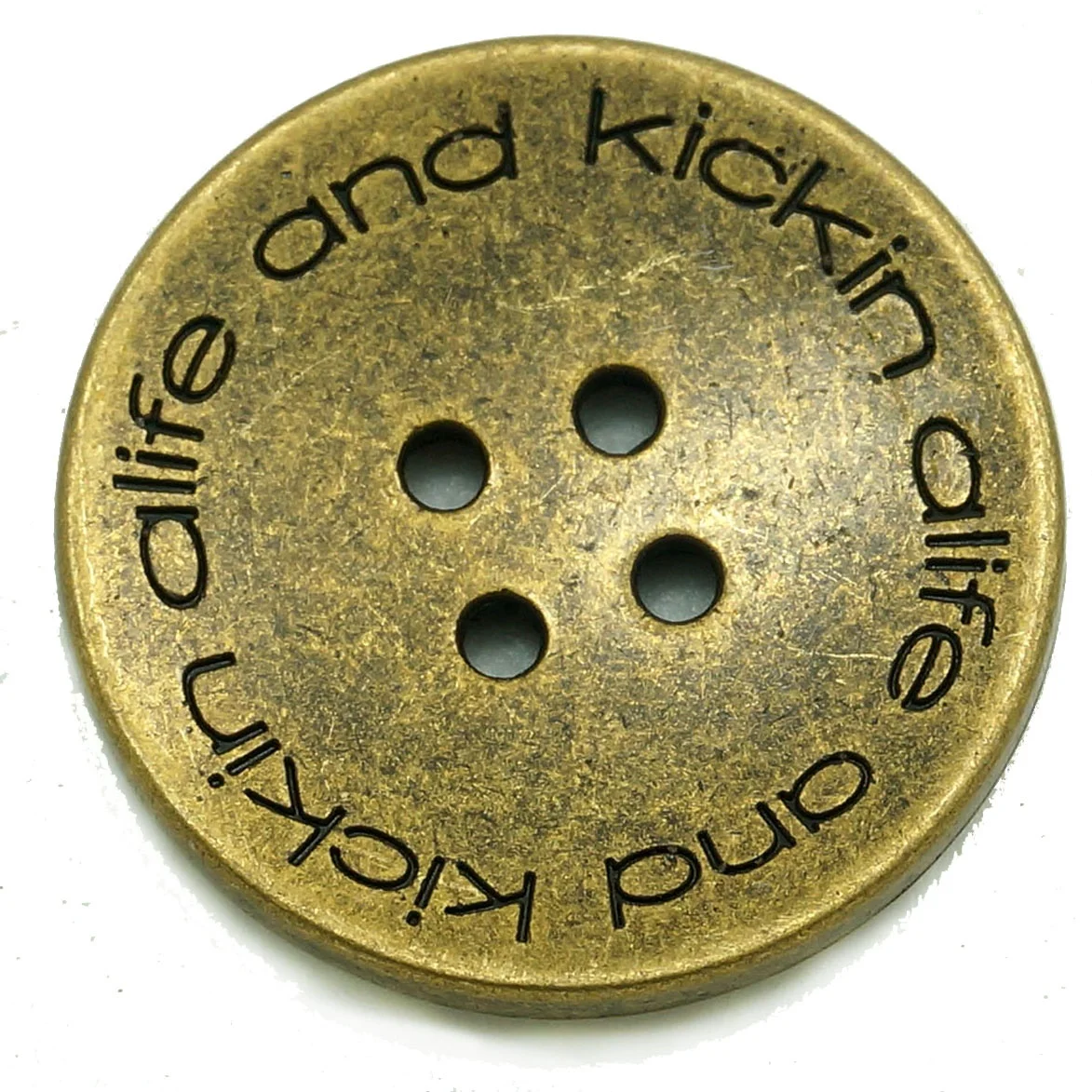 custom made Solid bronze tone 2 holes sewing metal buttons