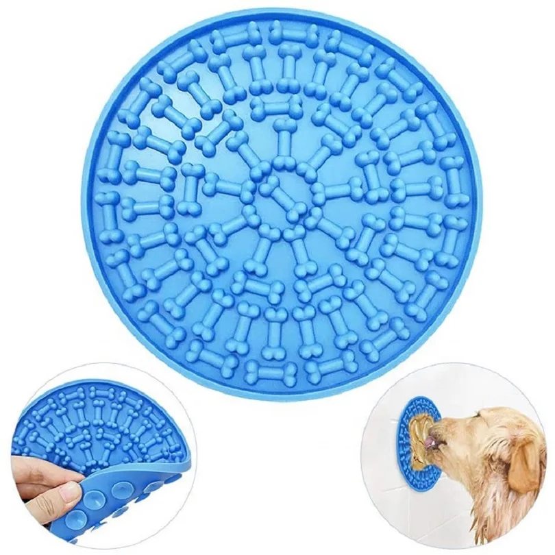 Hot Sales Super Powerful Suction Silicone Pet Mat Slow Feeder Pet Lick Mat