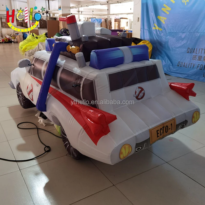 Funny carnival parade inflatable walking car Advertising police type inflatable cartoon car model costume with LED light