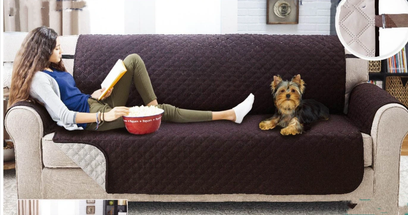 
Wholesale Solid Color Velvet Stretch Sofa Cover 3 Seater 