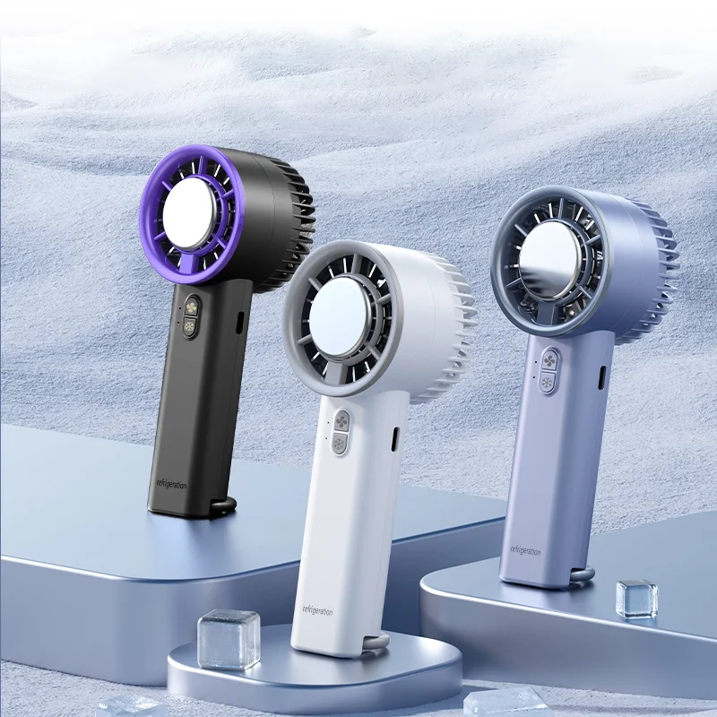 Manufacturer Iced portable fan home appliances cold hand mini cooler handheld fan portable & wearable fans for outdoor