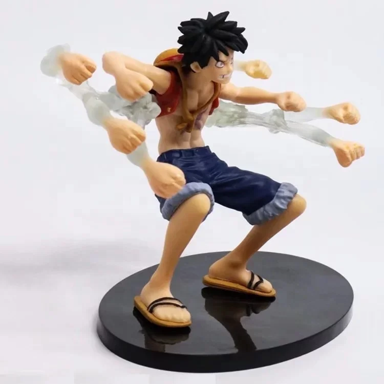 NEW One Pieced Straw Hat Pirate Captain Straw Hat Boy Combat Version Rubber Gun Luffy Figure