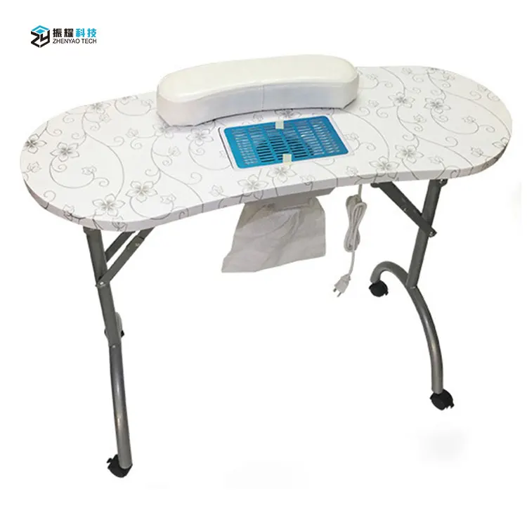 Modern Folding Style Nail Salon Manicure Table With Exhaust Fan