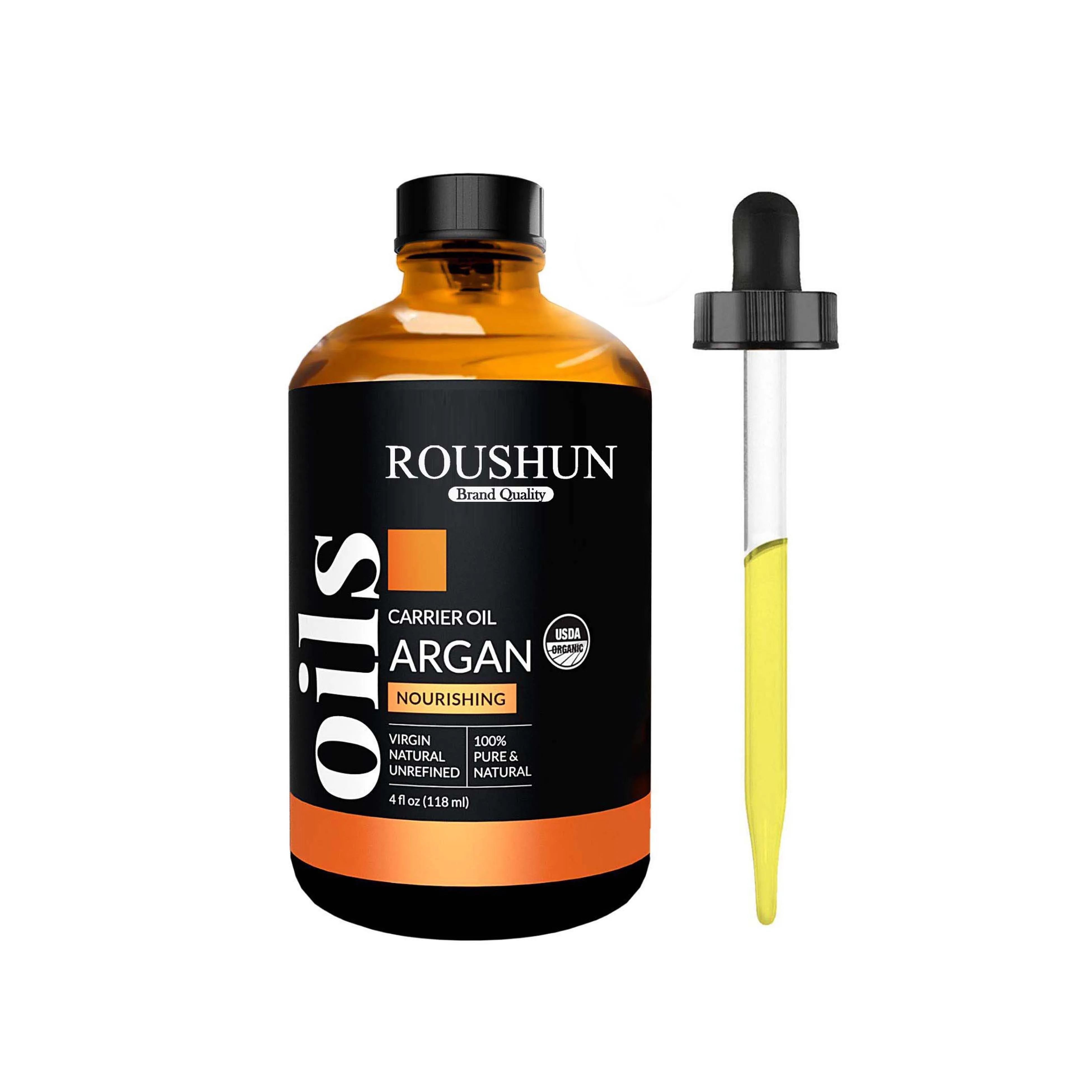 ROUSHUN Amazon hot sale Private label customization ROUSHUN 100% Organic Moroccan Argan Oil