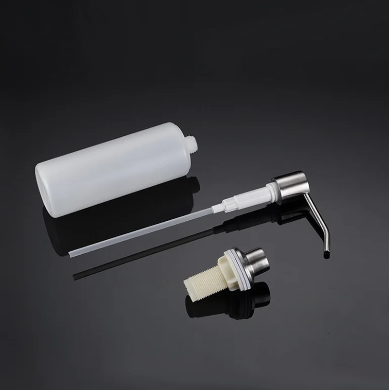 Brushed Nickel 304 Stainless Steel Manual Kitchen Sink Soap Dispenser