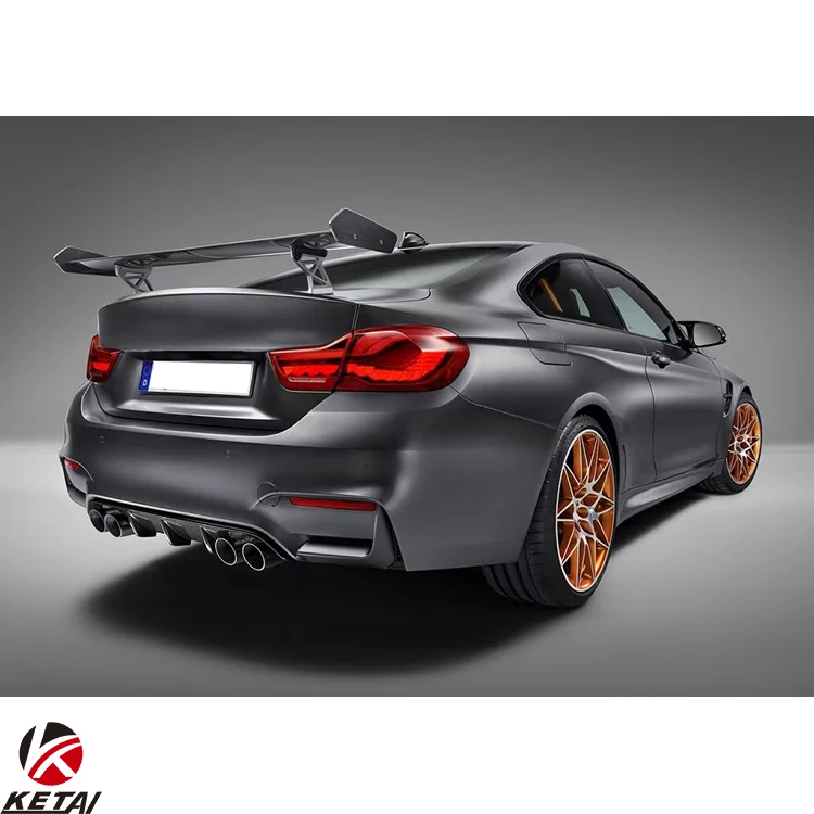 GTS Style Car Stainless Steel Bumper Body Parts High Wing Spoiler For BMW F80 F82