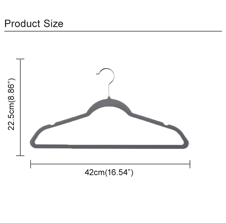 360 Degree Rotatable Clothes Hooks Velvet hangers 50 pack Wholesale Durable Clothes Black non-slip Satin Hangers