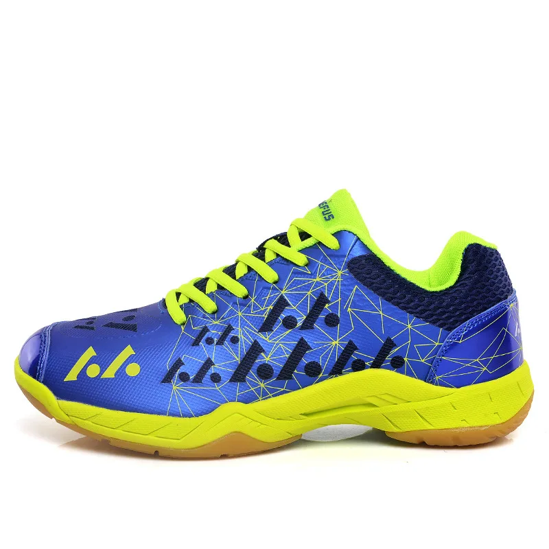 new model lining men resistant competition print blue new badminton shoes