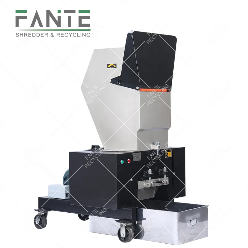 FANTE Waste hard plastic barrel film pet bottle recycling plastic pp grinder crusher