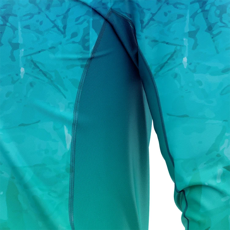 UPF50 Anti-Uv Customized Fishing Shirt Design Sublimated Fishing Hunting Jersey Wear Summer Mens Fishing Apparel