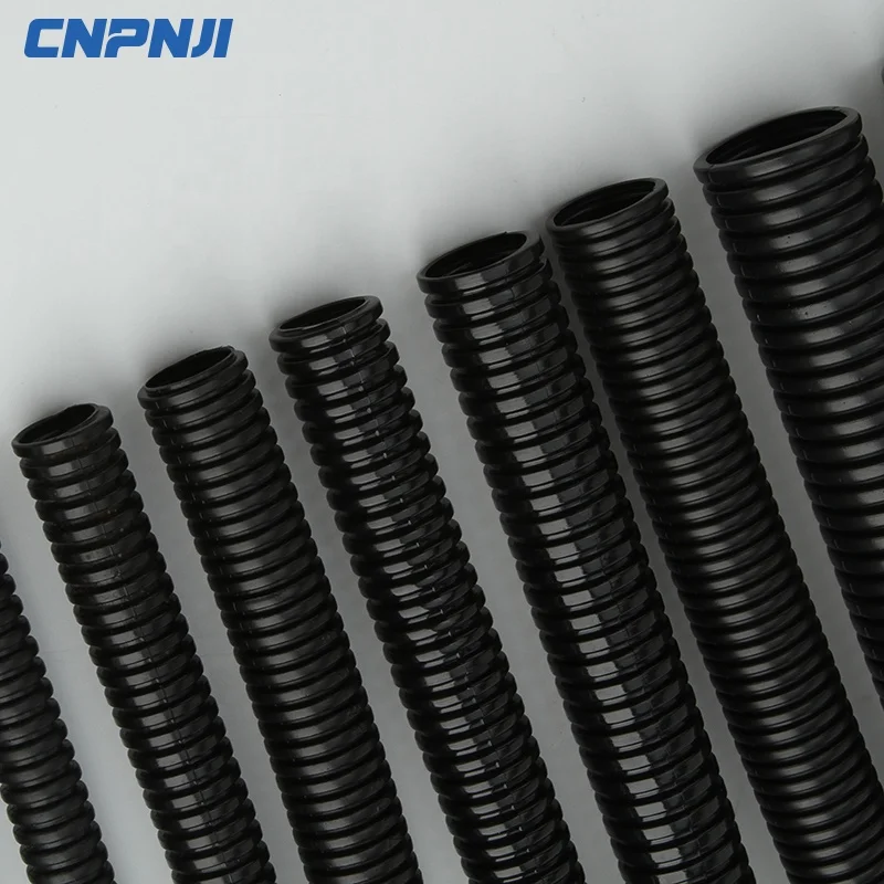 Black white color PP PE PA electric wire plastic flexible hose polyamide conduit pipe conduit plastic pipe with OEM