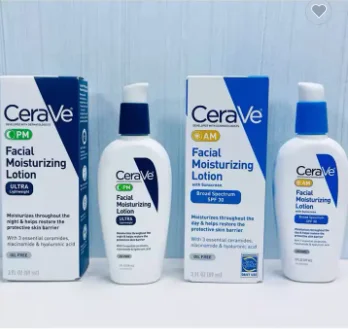 Moisturizing Facial Lotion AM PM Day Night Lotion Skin Nicotinamide Ceramide Cream 89ml