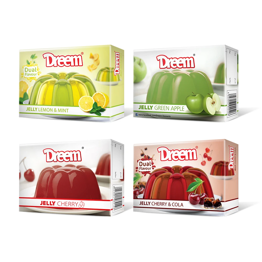 Manufacturer Raspberry Cherry Apricot Fruit Jelly Powder Dessert Pudding Yogurt Jelly Powder Halal Food Jelly Powder On Selling