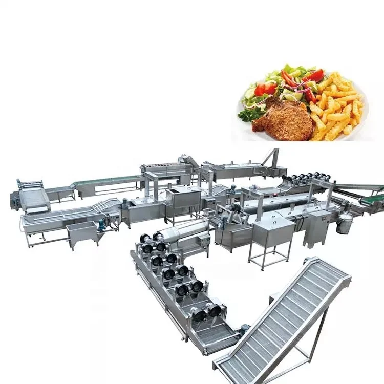 frozen potato french fries making machine automatic potato chips making machine production line