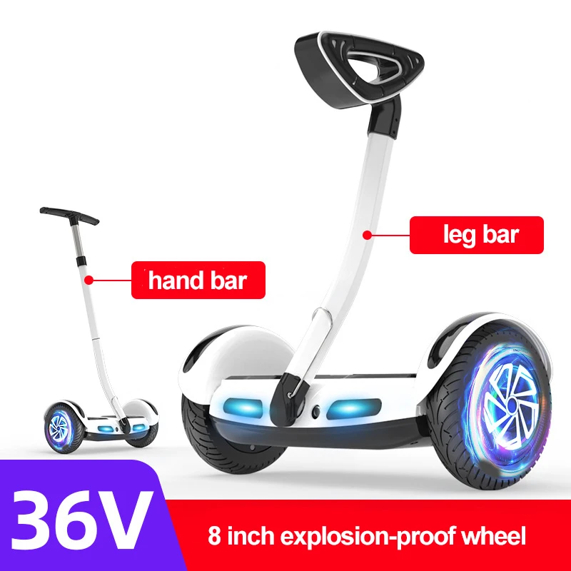 Kids Adult Smart Handle Leg Bar Electric Scooter 2 Wheel Stand Up Self Balancing