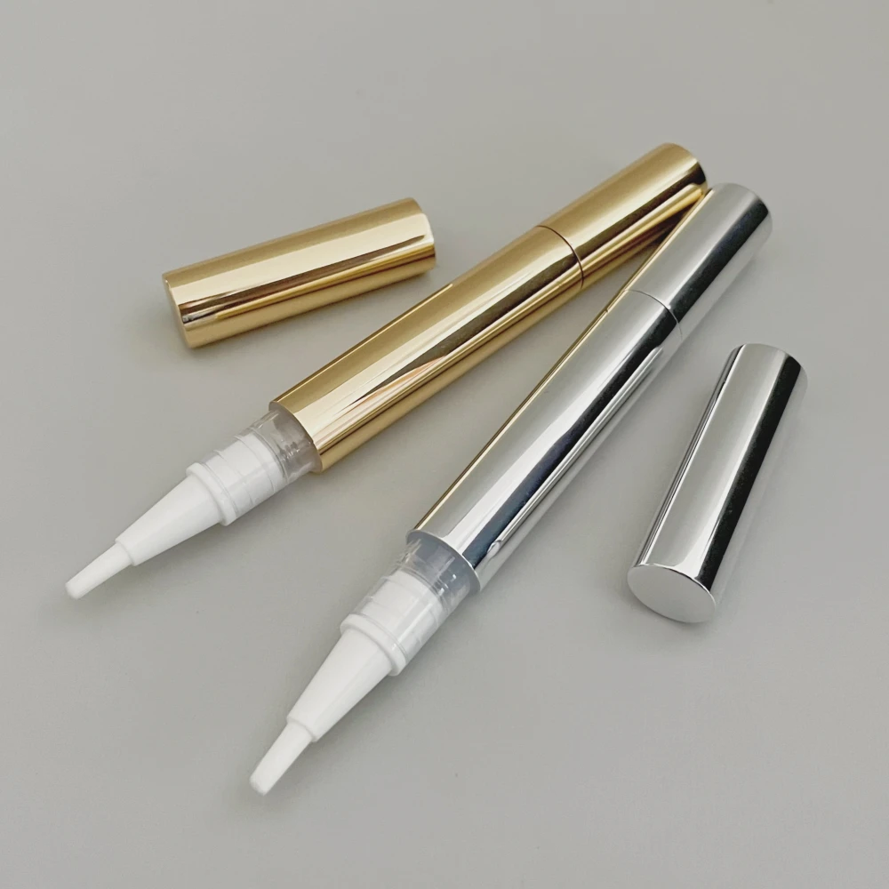 2ml Aluminum cosmetic Twist pen with brush nail care Cuticle oil Eye Cream teeth whitening empty Lip Gloss pen