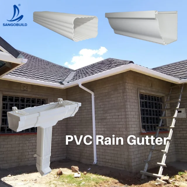 Durable Water Drainage All Accessories PVC Rain Gutter Water Collector