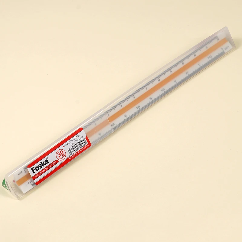 High Quality 30cm Plastic Triangle Scale Ruler WR001U
