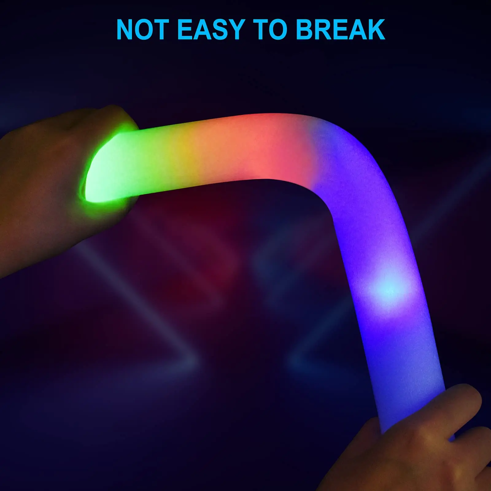 Custom Logo LED Foam Light Up Sticks Bulk Wands with 3 Colorful Flashing for Wedding, Birthday, Concert, Halloween Glow Party