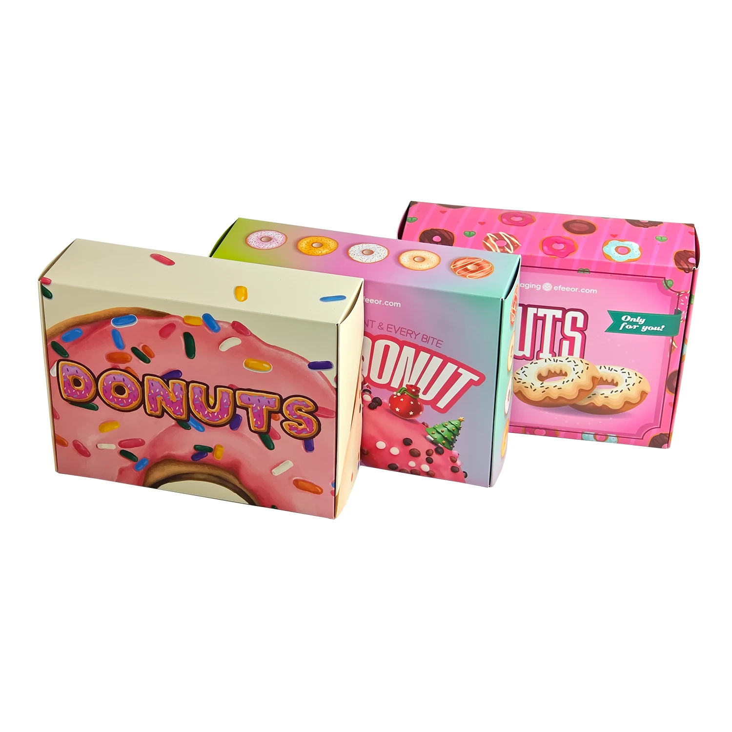 Custom Printed Logo Mailer Sweet Dessert Box Eco Friendly Food Grade  Foldable Cake Food Donut mailing Shipping Packaging Boxes