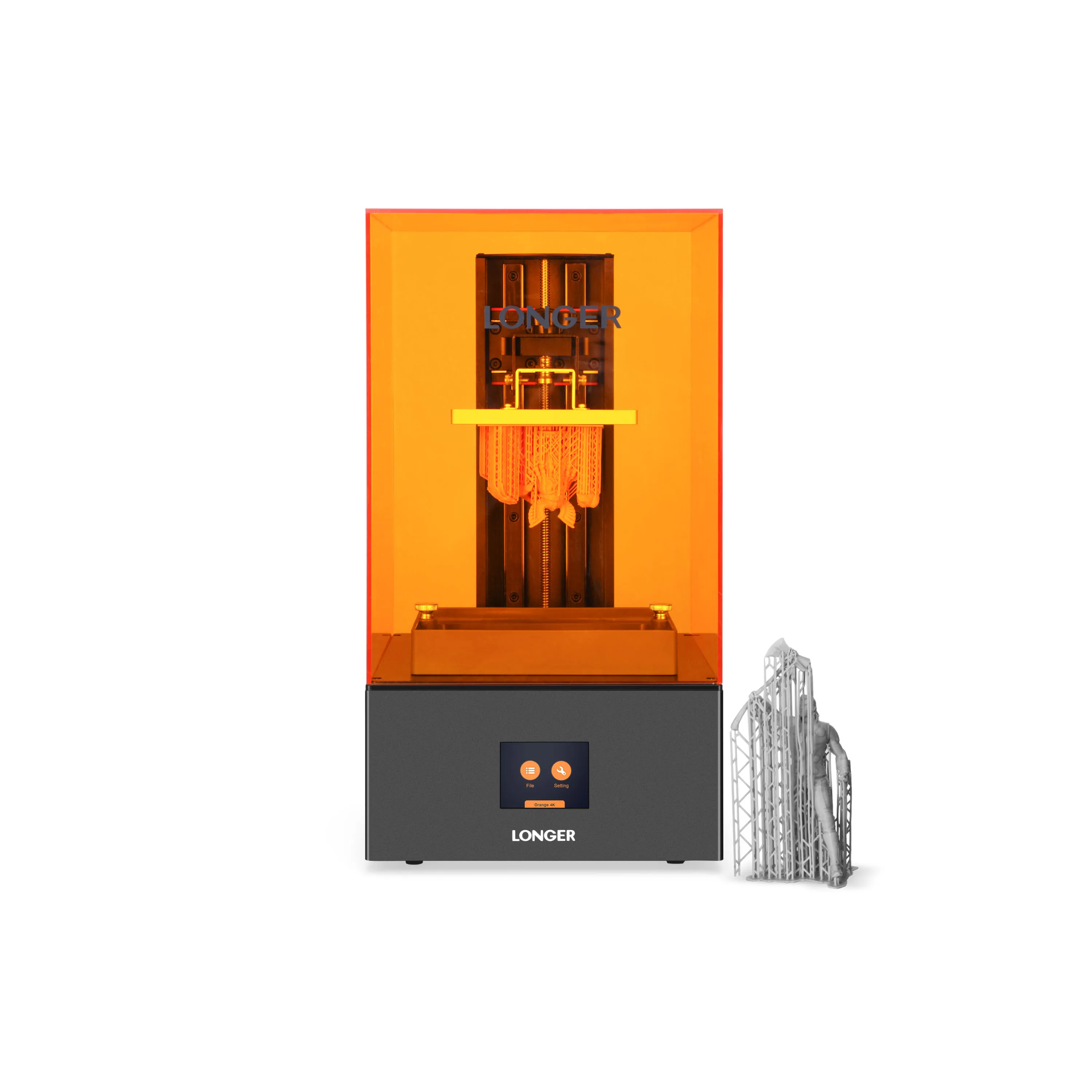 
LONGER Orange 4K 3D Printer UV Resin Printer SLA 3D Printer with 4K Mono LCD Screen Parallel UV 405nm LED High Resolution 3D Pri 