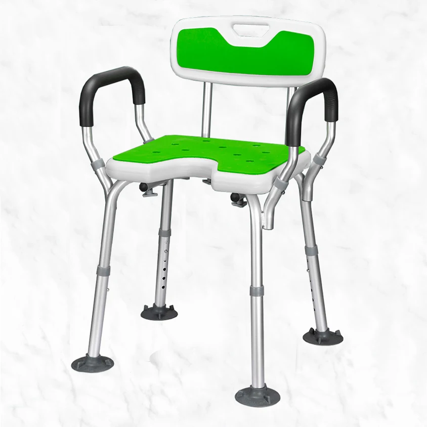 Aluminium adjustable shower chair used bathing chairs shower chair with removable backrest and armrest