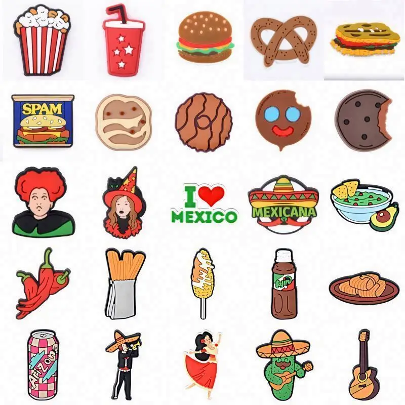 Shoe Accessories Wholesale Charm Custom Shoes Home Laces Holder Shoelace Products Pvc Mexican clog Charms From Mexico