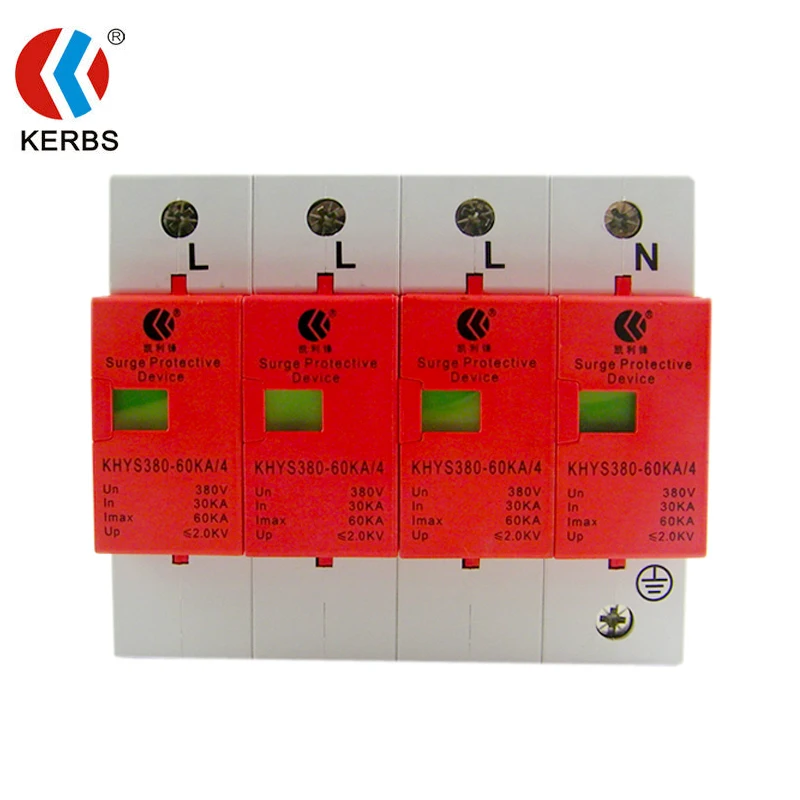 KHYS380-60KA/4 TYPE II Three Phase 60kA 380V AC Surge Protector