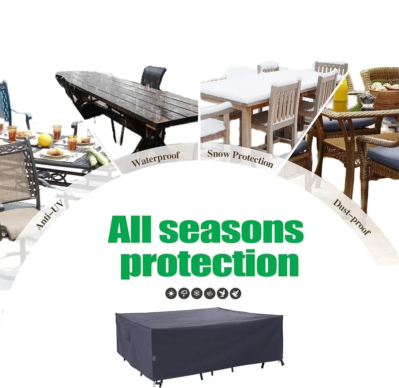 Heavy Duty Rainproof Windproof Polyester Oxford Rectangular Balcony Garden Table Sofa Outdoor Furniture Cover