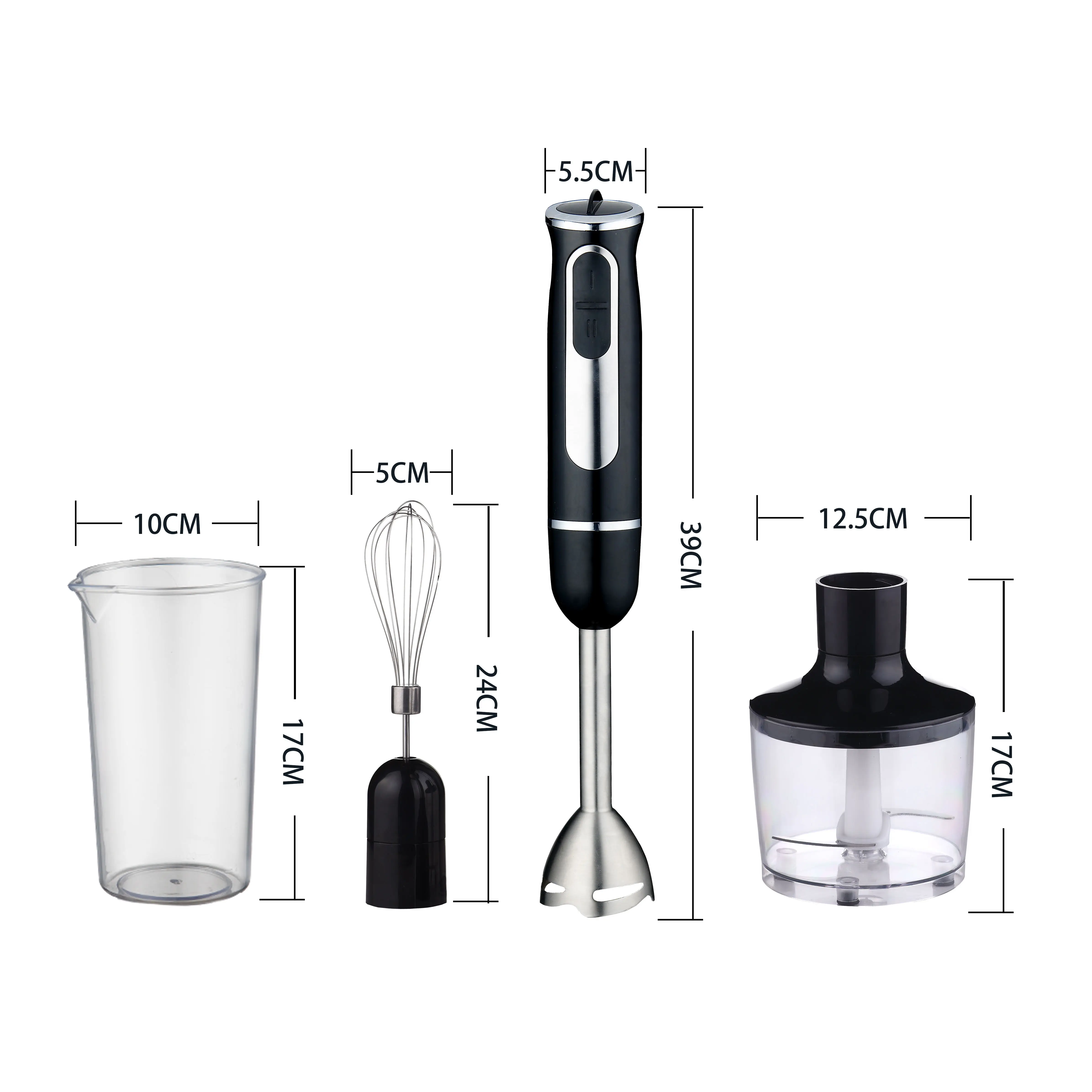 Powerful 100% cooper motor two speeds immersion electric hand stick blender