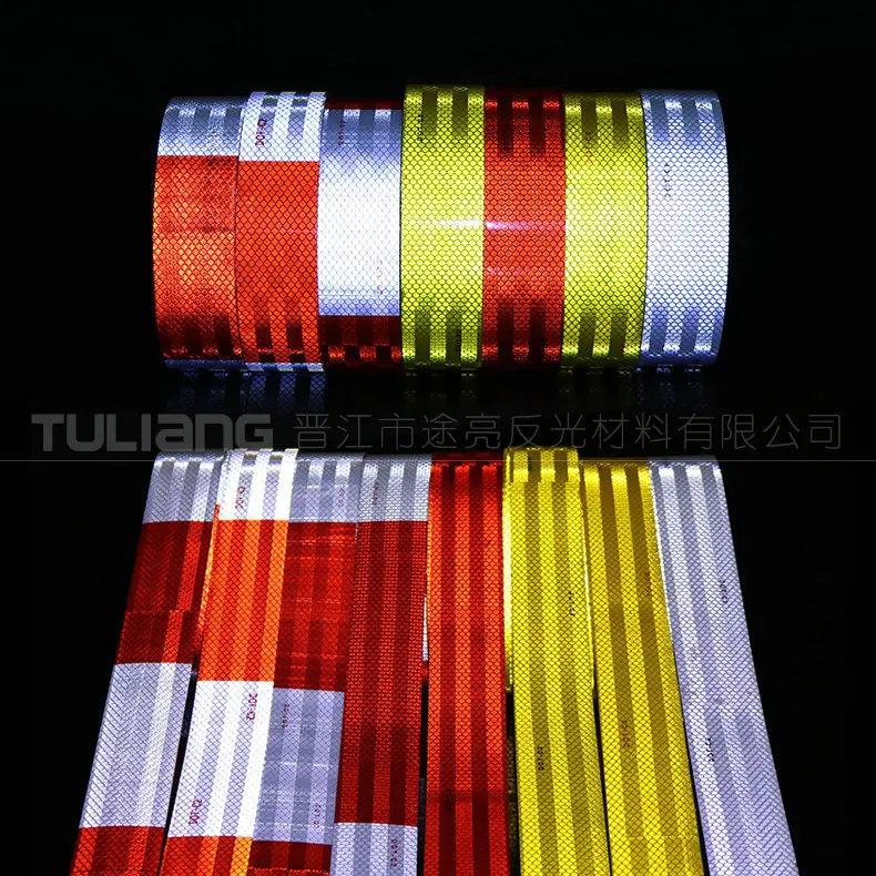 China manufacturer sale custom color road sign PET super reflective warning adhesive